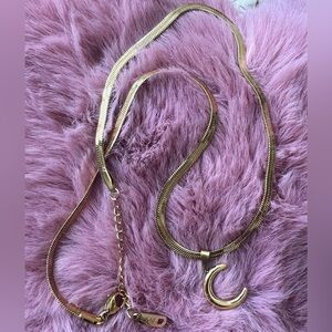 Gold La Luna necklace 🌙
